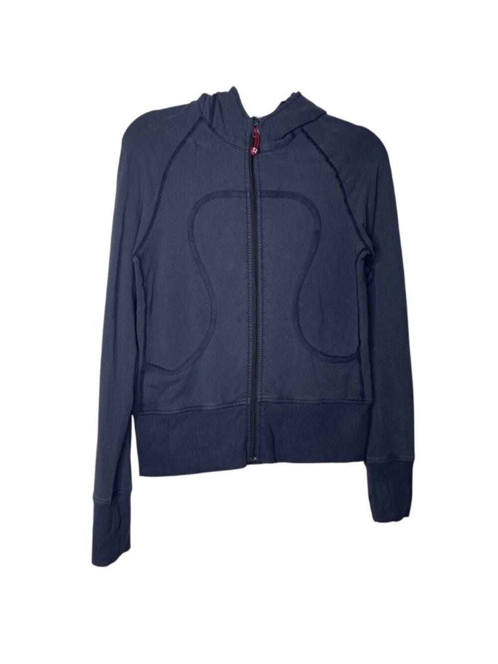 LULULEMON Scuba Hoodie Navy Full Zip Long Sleeve Sweater Navy Size 6